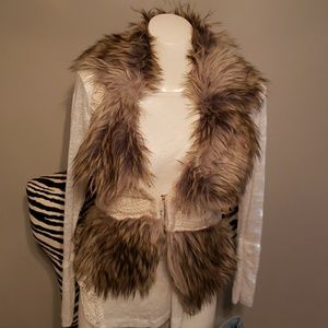 Jessica Simpson fur- sweater vest